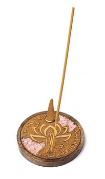Räucherstäbchen & Kegel Halter Namaste Rosenquarz